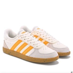 Adidas Men's Cream and Orange Sneakers